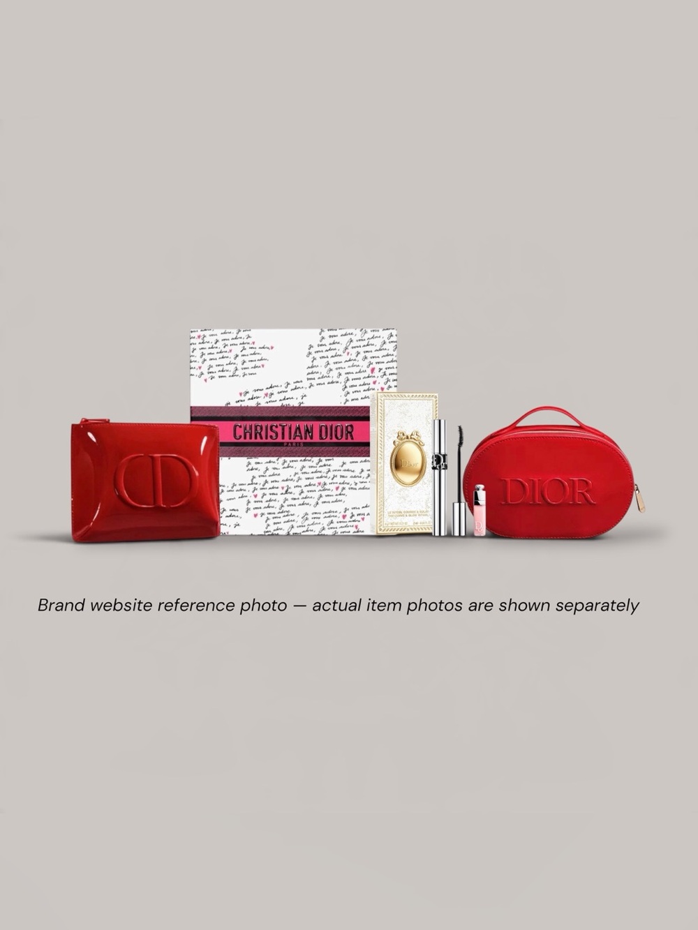 Dior GWP Red CD pouch & Case + Diorshow Makeup Gift Set & Je Vous Adore box